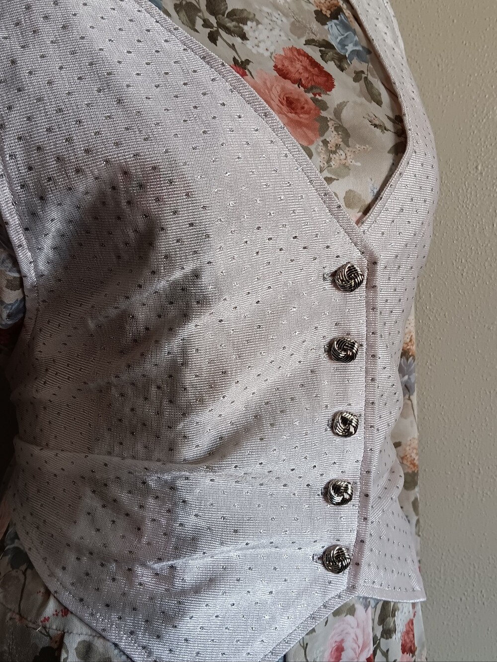 70s Handmade Floral Fairytale Dress, Approx. Sz M, Vintage Whimsical Fairycore - Picture 5 of 16